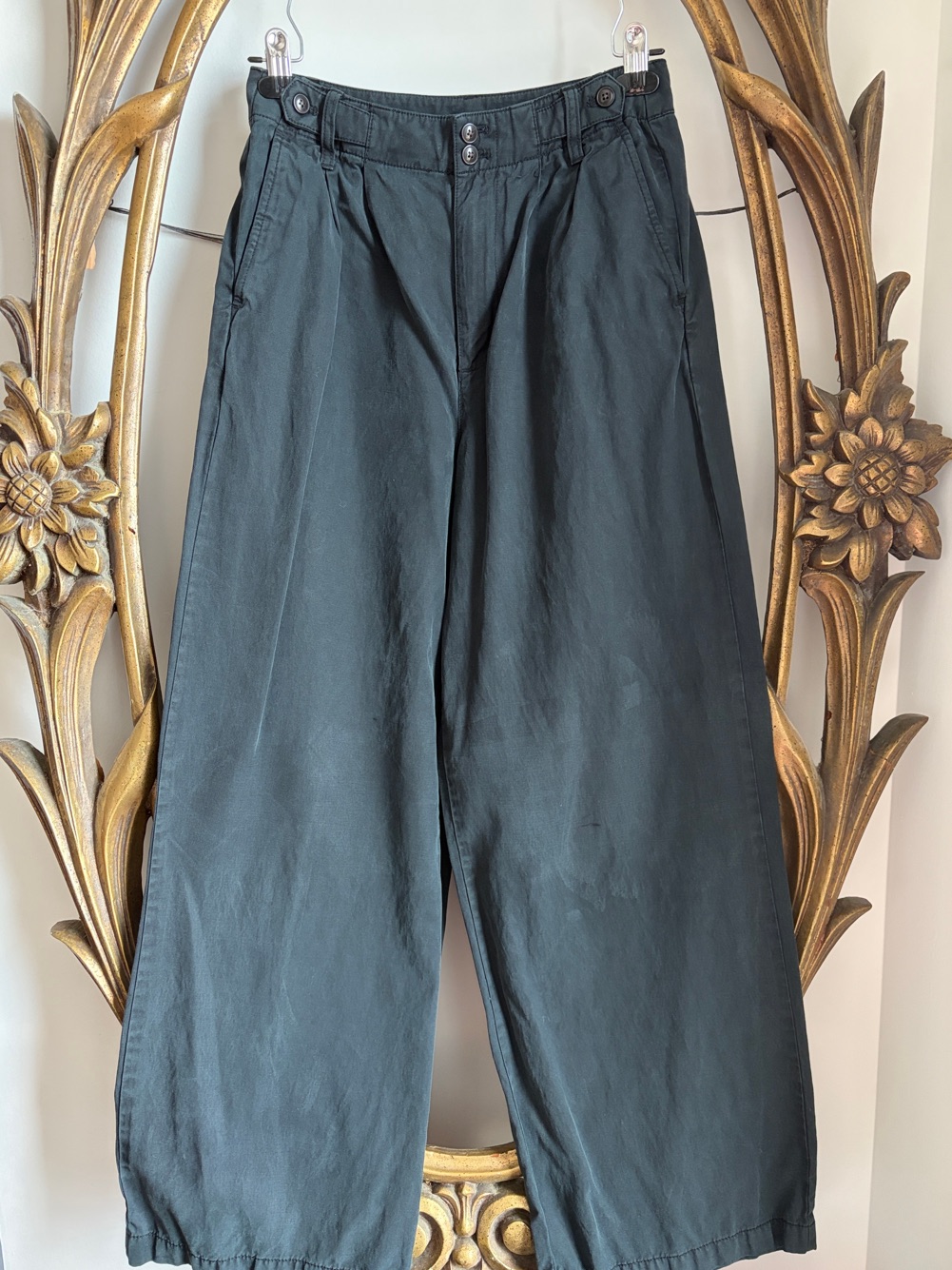 Madewell The Harlow Wide-Leg Black Pants Size 2
